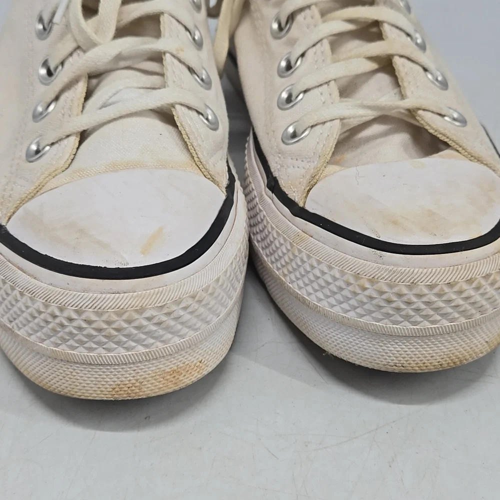 Converse Lift Platform Dirty White Sneakers 7.5 - Picture 2 of 9